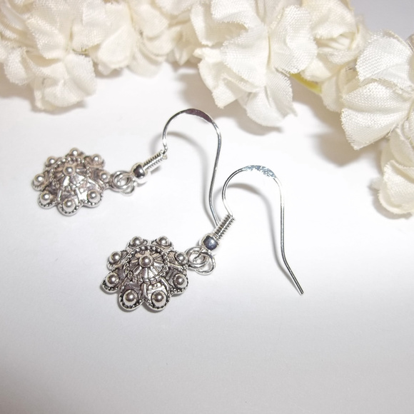 Small Silver Boho Earring Set Jewelry Women Minimalist Style Dangle Drop 1575 - Picture 4 of 9